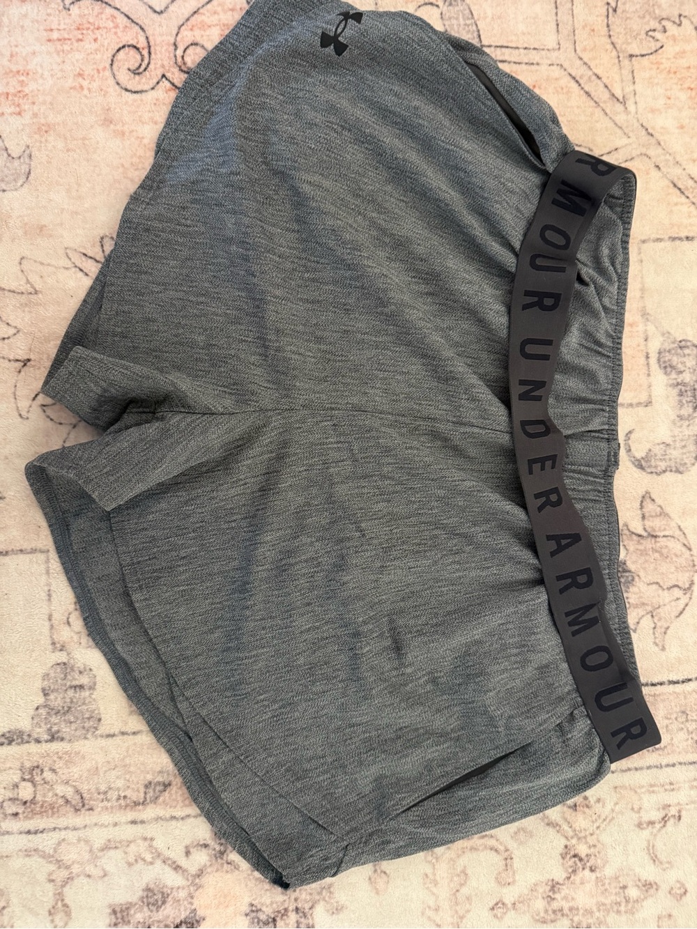 Under Armour Men’s Gray Athletic Training Shorts with Branded Waistband